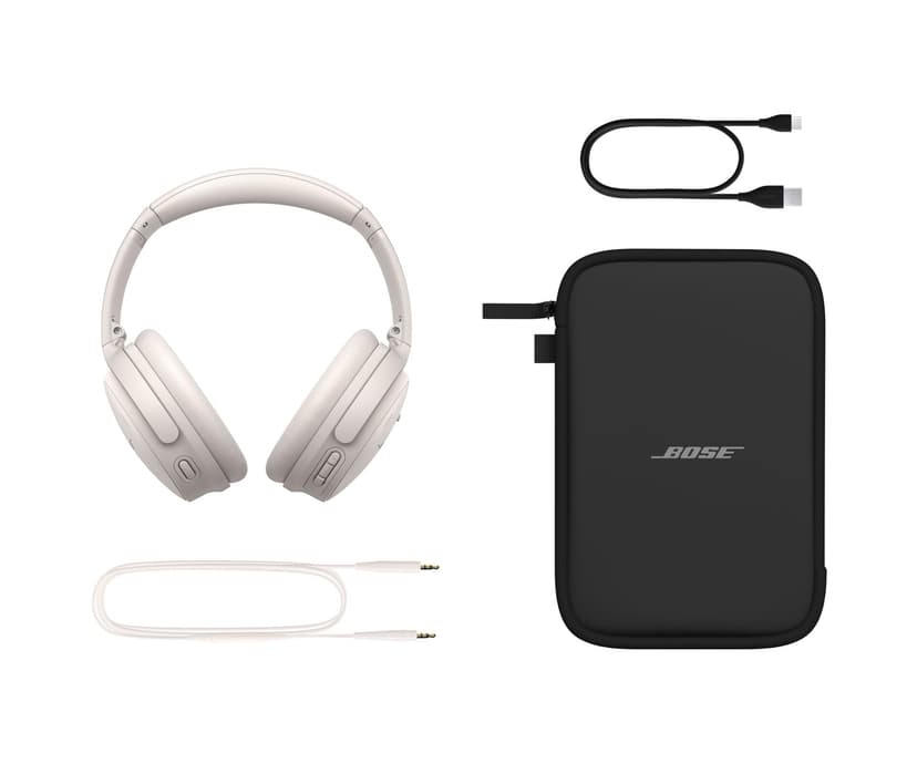Bose QuietComfort SC Wireless Noise Cancelling Headphones, Bluetooth Over Ear Headphones with Up To 24 Hours of Battery Life, with Soft Case, White Smoke - 6