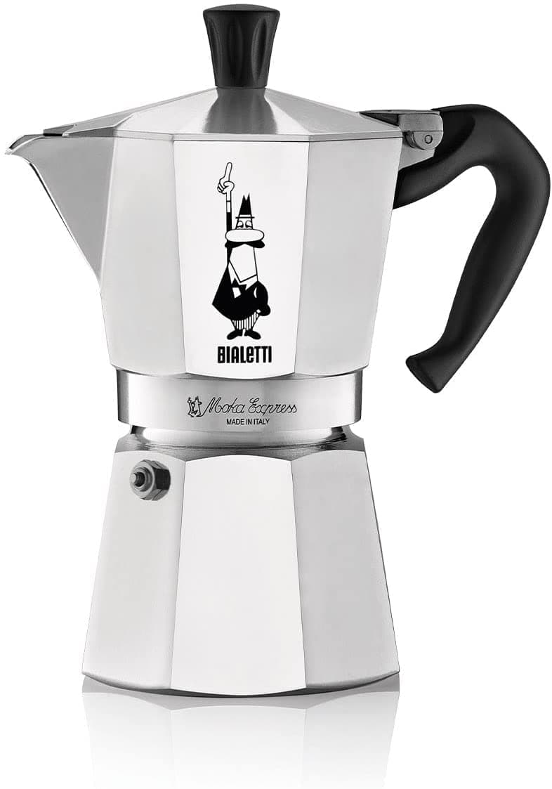 Bialetti Moka Express Caffettiera in Alluminio, 6 Cups, Acciaio Inossidabile, Argento,270 milliliters, Silver - 4