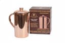 Pure Copper Pitcher for Ayurvedic Health Benefits 1.5 Liter Handcrafted Copper Water Jug with Matching Lid | for Serving More Water with Family - 1