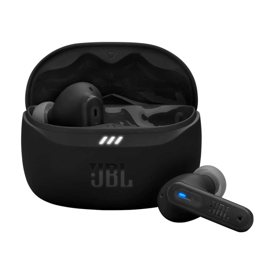 JBL Tune Beam 2, Wireless Noise Cancelling Bluetooth Earbuds with 48h Playtime, IP54 Water and Dust Resistant, Multi-Point Connection, Ergonomic Design, Closed-Back Stick Design, Black