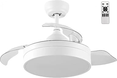Fan with Light LED Lamp 72W Invisible Ultra Quiet Fan wit…