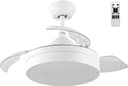 Ventilateur avec lumière LED 72 W Ventilateur invisible Ultra silencieux avec télécommande et pales rétractables Φ52 x H40 cm Décoration lumière froide/neutre/chaude intérieure Plafonnier éclairage - 1