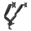 Amazon Basics Gas Spring Dual Computer Monitor Arm Mount, Adjustable, Holds Monitors up to 27 Inches (68.6 cm), Black - 1