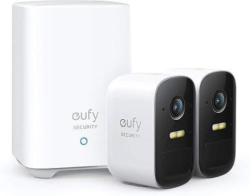 eufy Security eufyCam 2C 2-Cam Kit Security Camera Outdoor Wireless Home Security System with 180-Day Battery Life, HomeKit Compatibility, 1080p HD, IP67, Night Vision, No Monthly Fee