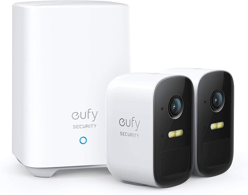 eufy Security eufyCam 2C 2-Cam Kit Security Camera Outdoor Wireless Home Security System with 180-Day Battery Life, HomeKit Compatibility, 1080p HD, IP67, Night Vision, No Monthly Fee - 1