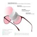 BRADDELL OPTICS Migraine Anti Blue FL-41 Rose Indoor & FL-60 Brown Outdoor Glasses for Light Sensitivity, LED Fluorescent Lighting Glare & Photophobia - 4