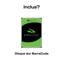 Seagate BarraCuda 4To, Disque dur interne HDD, 3.5 pouces, SATA 6 Goit/s, 5 400 tr/min, 256 Mo de mémoire cache, pour PC de bureau, Ouverture facile, Services Rescue (ST4000DMZ04) - 2