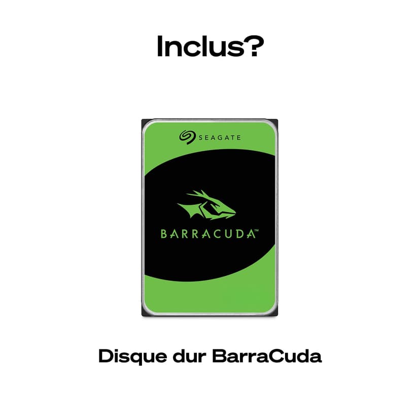 Seagate BarraCuda 4To, Disque dur interne HDD, 3.5 pouces, SATA 6 Goit/s, 5 400 tr/min, 256 Mo de mémoire cache, pour PC de bureau, Ouverture facile, Services Rescue (ST4000DMZ04) - 2