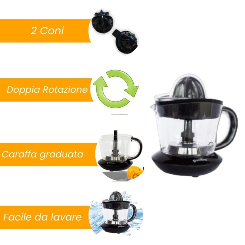 BEHOME JC700 Electric Juicer, Plastic, Black - 5
