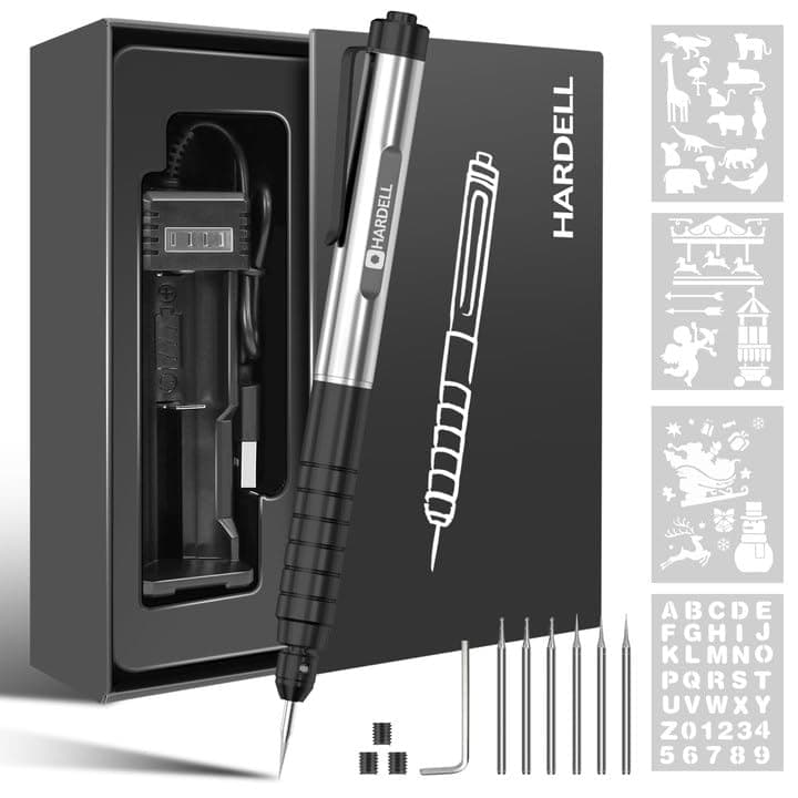 Mini Wireless Engraving Pen USB Rechargeable Rotary Tool for Metal Glass Wood Jewelry Black