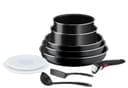 Tefal Ingenio Batterie de cuisine 10 pièces, Poêles, Casseroles, Couvercles, Poignée, Non induction, Revêtement antiadhésif, Empilable, Compatible lave-vaisselle, Fabriqué en France, Easy On L1599902 - 1