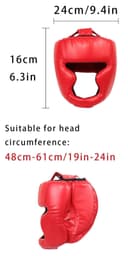 red helmet, head protection, kickboxing, karate, boxing helmet, sparring - 2