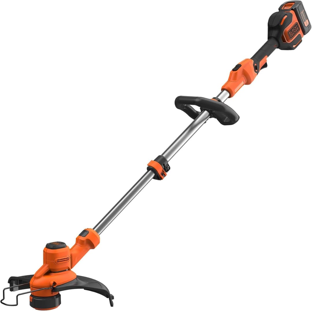 BLACK+DECKER 36V Cordless Grass Trimmer with Battery & Fast Charger - 33cm Cutting Width, Brushless Motor, Auto Line Feed, Variable Speed - BCSTA536L1-QW