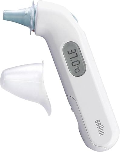 Braun ThermoScan 3 Thermomètre auriculaire | Mesure rapide en 1 seconde | Indicateur sonore de fièvre | Convient aux bébés et aux nourrissons | Marque #1 auprès des médecins(1) | IRT3030