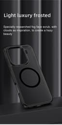 GIOPUEY Case for OPPO Find X9 Pro, Matte PC Back + TPU Bumper Shockproof Phone Cover - Black - 2
