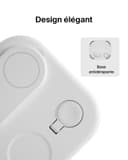 Belkin BoostCharge Socle de Recharge 2-en-1 aimanté et Pliable Qi2, 15W, Compatible MagSafe Chargeur sans Fil, Recharge Rapide, Apple iPhone 17, iPhone Air, Pixelsnap, Adaptateur Inclus - Blanc - 7