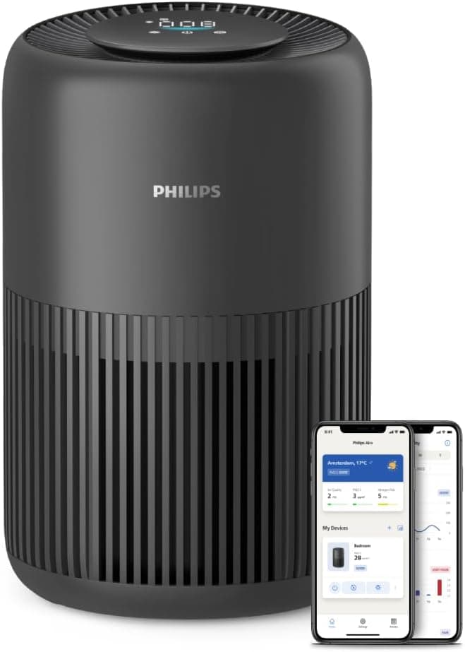 PHILIPS Air Purifier 900 Series, HEPA NanoProtect + Activated Carbon Filter, CADR 250 m³/h for 65 m² Allergy Sufferers, Quiet, Intelligent and Energy Efficient (AC0951/13) - 1