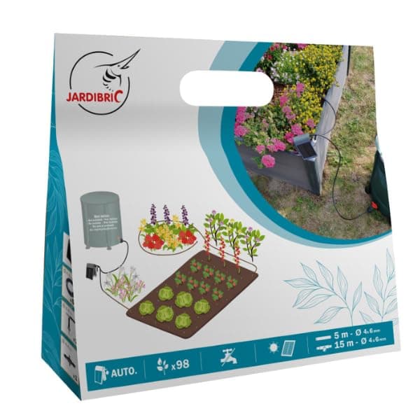 Jardibric - Kit Arrosage Goutte à Goutte Solaire 15 m - P… - 1