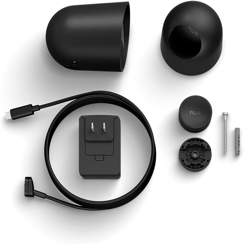 Philips Hue Caméra de surveillance Secure, Résolution vidéo 2k, Notifications, Audio bidirectionnel, Intégration avec les lampes Hue, Caméra extérieure compacte avec support élégant, Noire - 8