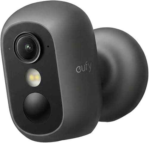 eufy Security eufyCam C35 Caméra de sécurité sans Fil, extérieur et intérieur, Support magnétique, Vision Nocturne en Couleur, Stockage sur Appareil sans abonnement, IP67, Prend en Charge Le Panneau