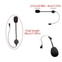 Microphone à perche souple et rigide compatible avec Cardo avec réduction du bruit et câblage plaqué argent pour une communication fiable du casque (dur) - 4
