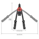 JiGiU 2 in 1 Rivet Nut Tool and Rivet Gun, Professional Hand Rivnut Gun Rivet Nut Gun Tool Heavy Duty Rivnut Tool Kit with M3 M4 M5 M6 M8 M10 M12 & 3.2/4.0/4.8/6.0/6.4 Rivet Heads,110 Nuts & 50 Rivets - 5
