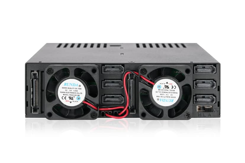 ICY DOCK ExpressCage MB326SP-1B Lot de 6 racks amovibles pour disque dur SATA/SAS 2,5" avec plateaux sans vis dans une baie 5,25" - 5