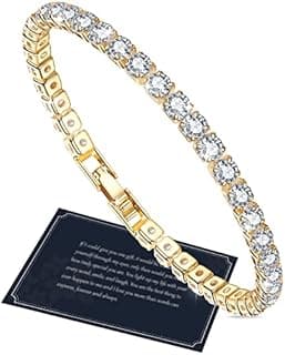 Cadeau Femme Bracelet Argent S925 Bracelet Femme Argent 5A Cubique Zirconium Bracelet Réglable Cristal Bracelet Tennis Bijoux Femme Cadeau Anniversaire Femme - 1