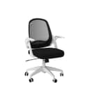 Hbada Office Chair Desk Chair Flip-up Armrest Ergonomic Task Chair Compact 120° Locking 360° Rotation Seat Surface Lift Reinforced Nylon Resin Base, White - 4