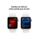 Apple Watch SE (2ᵉ génération) 40 mm GPS Montre connectée avec Boîtier en Aluminium lumière stellaire et Bracelet Sport lumière stellaire (S/M). Suivi activité et Sommeil, détection Accidents - 5