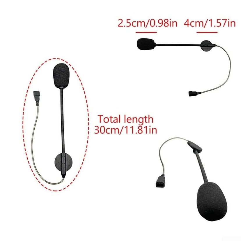 Cardo Replacement Soft Hard Boom Microphone Featuring Advanced Noise Reduction Technology for Clear Calls and Music Playback with Helmet Fit (Hard) - 4