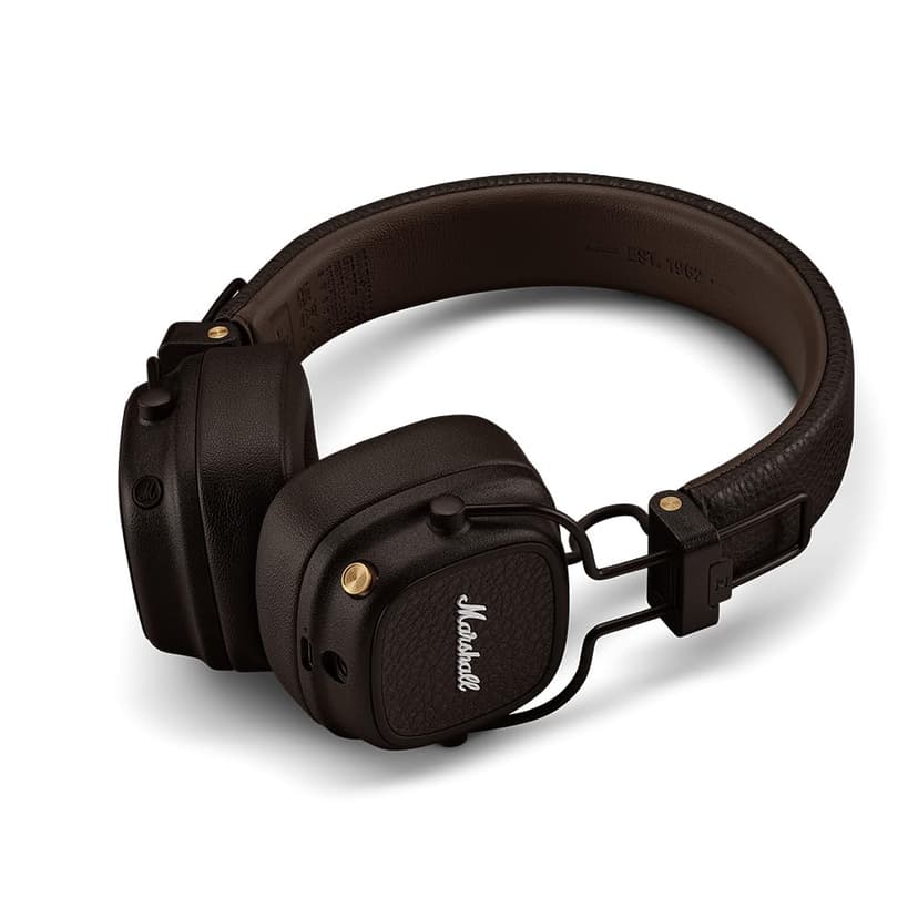Marshall Casque Bluetooth Supra-auriculaire Major V, écouteurs sans Fil, Pliables, autonomie sans Fil de Plus de 100 Heures, Marron - 5