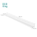 SONGMICS Floating Shelves Set of 2, Wall Shelves Ledge, 10 x 80 cm, for Picture Frames and Books, Living Room, Hallway, Bedroom, Bathroom, Kitchen, Office, White LWS080W01 - 6