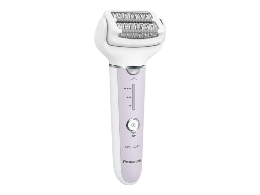 Panasonic ES-EY30-V503 Wet and Dry Epilator, Double Disc with 60 Tweezers, Flexible Head 90° Swivoting, 3 Speed Settings and LED Light, 30 Minutes Operation, Cordless - 1