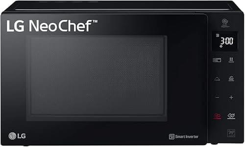 LG MH7235GPS Smart Inverter Microwave Oven with Quartz Grill, 32 Litre, 1200 W, Automatic Programs, 5 Power Levels, Crispy Microwave Plate Included - Smoke Black