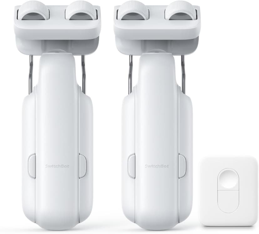 SwitchBot Ouvre-Rideau Électrique pour Tringles, Curtain Rod 3 2025 Lot 2 Moteurs et 1 Télécommande, Contrôle Bluetooth & App, Moteur Silencieux Puissant, Compatible Matter & Apple Home (Hub requis) - 1