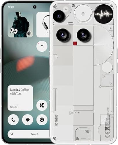 Nothing Phone (3) – Handy mit 50 MP Triple-Kamera, 24h Silizium-Kohlenstoff Akku, 6,67" 120Hz AMOLED Display, Glyph Matrix, 12GB + 256GB – Weiß