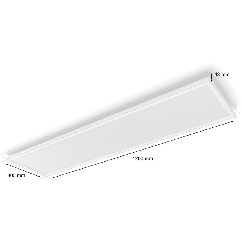 Philips Hue Surimu White and Colour Ambiance Smart Lighting Rectangle Panel Light, 120 x30 cm, with Bluetooth, Works with Alexa, Google Assistant and Apple Homekit, new Generation - 6