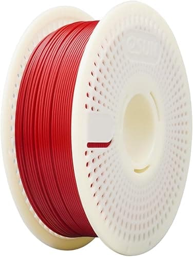 eSUN Kit de Recharge de Filament PLA et de Bobine, PLA 1.75mm et eSpool+ Amovible, Bobine de 1KG (2.2 LBS) Filament Rapide pour imprimantes 3D,Rouge Foncé