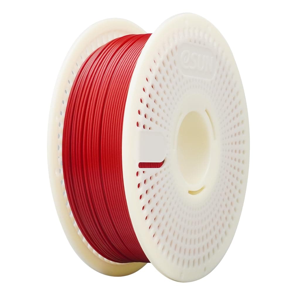 eSUN Kit de Recharge de Filament PLA et de Bobine, PLA 1.75mm et eSpool+ Amovible, Bobine de 1KG (2.2 LBS) Filament Rapide pour imprimantes 3D,Rouge Foncé