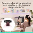 Logitech C922 Pro Stream Webcam, Streaming Ultrarapide HD 1080p/30ips/HD 720p/60ims, Audio Stéréo, Correction HD, Mise au Point Automatique, Youtube, Twitch, Camera PC/Mac/Portable/Macbook/Tablette - 10
