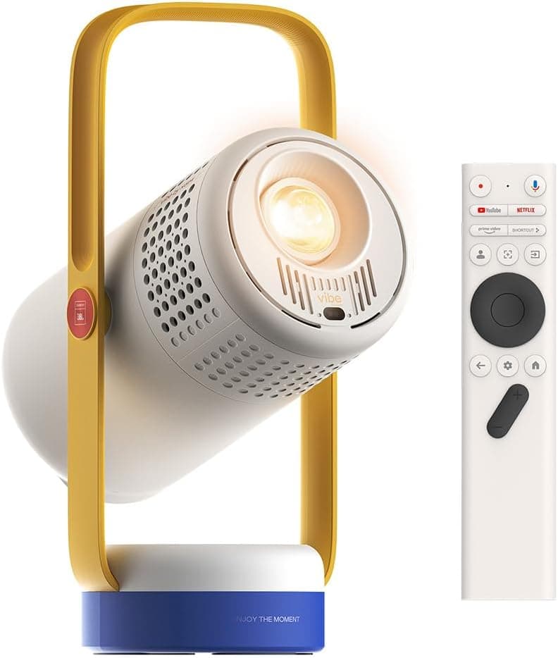 XGIMI Vibe One Batterie intégrée Mini Videoprojecteur Portable Intelligent, 1080P, Compatible avec Google TV & Netflix, Sound by JBL, Autofocus, Projecteur HD d’extérieur pour la Maison(Blue Spark) - 1