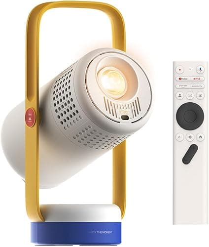 XGIMI Vibe One Batterie intégrée Mini Videoprojecteur Portable Intelligent, 1080P, Compatible avec Google TV & Netflix, Sound by JBL, Autofocus, Projecteur HD d’extérieur pour la Maison(Blue Spark)