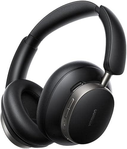 UGREEN Studio Pro Headphone Wireless Active Noise Cancelling Bluetooth 6.0 Over-ear Earphone with Hi-res LDAC,Hybrid ANC,5 Mic,Clear Call,120H Playtime,Spatial Audio,EQ in App,Dual Link,Music Sharing