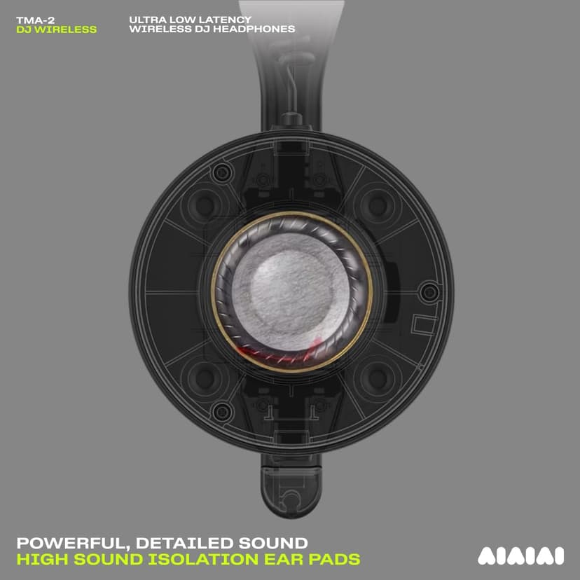 AIAIAI TMA-2 DJ Wireless - Professional DJ Headphones with Ultra-low Latency Wireless Audio, 20+ Hours of Playback, Durable Lightweight Design, High Isolation Ear Pads and Added Bluetooth. - 5