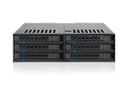 ICY DOCK ExpressCage MB326SP-1B Lot de 6 racks amovibles pour disque dur SATA/SAS 2,5" avec plateaux sans vis dans une baie 5,25" - 4