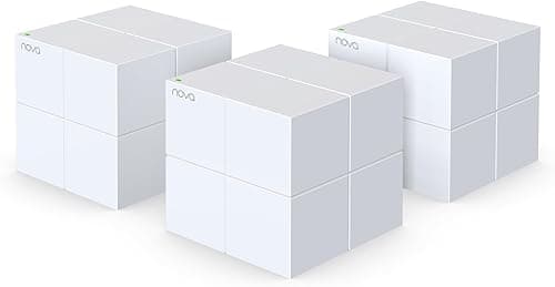 Tenda Nova MW6 WiFi Mesh (3 Pack) AC 1200Mbps - Système WiFi Mesh pour toute la maison - Couverture de 300㎡ (3600ft²) - Remplaçant du répéteur WiFi