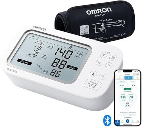 OMRON X7 Smart AFib Blood Pressure Monitor | Screen for AFib with every blood pressure check at home | Clinically validated incl. pregnancy and diabetes | 2 Users |free app | Intelli Wrap Cuff 22-42cm