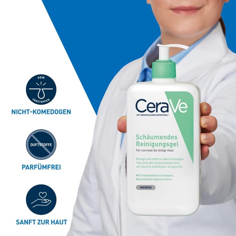 CeraVe Foaming Cleanser for Normal to Oily Skin with Niacinamide & 3 Essential Ceramides, Developed with Dermatologists, Gently Cleanses & Removes Excess Oil, Fragrance-Free - 3