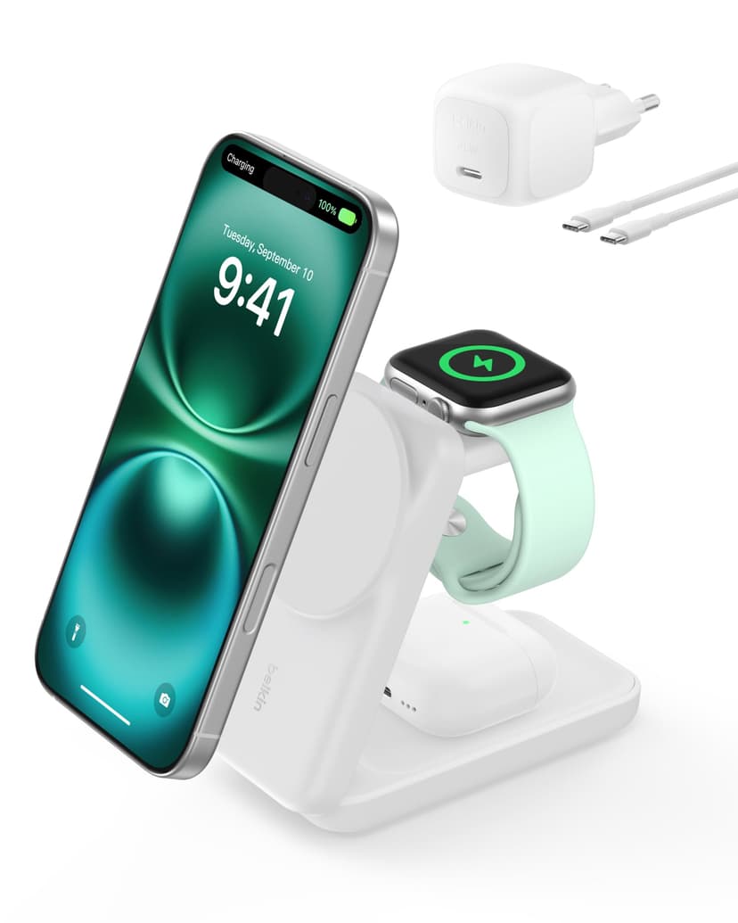 Belkin UltraCharge Chargeur Induction 3 en 1 Qi2, Station… - 1